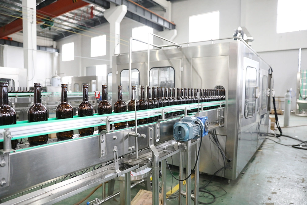 Automatic Beer Filling Machine / Glass Bottle Washing Filling Capping