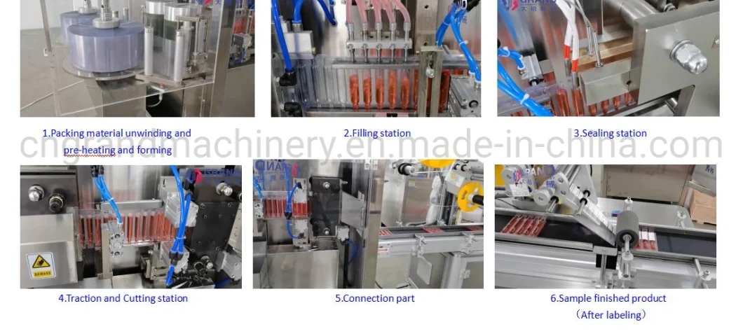 Automatic Single-Dose Liquid Perfume Plastic Ampoule Filling Machine Ggs-118